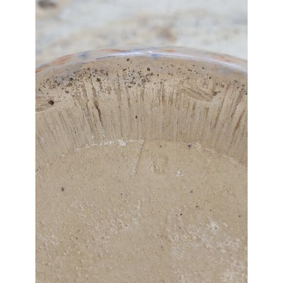 Vintage Spongeware Bowl, Cap Paneled Farmhouse Kitchen - Picture 5 of 5